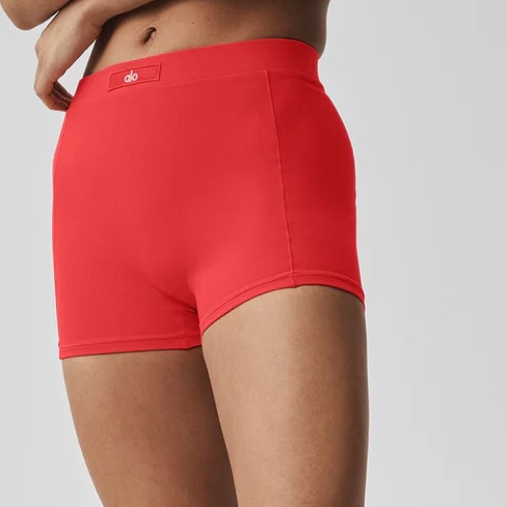 NEW Alo Yoga Alosoft Sincere Micro Short in Bright Red